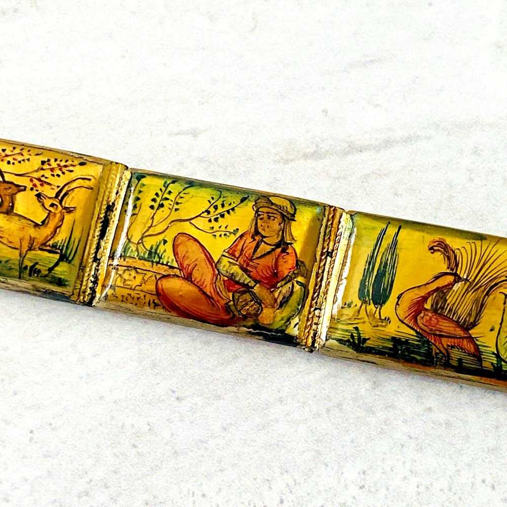 Antique Art Deco Persian Story Bracelet In Origin… - image 4