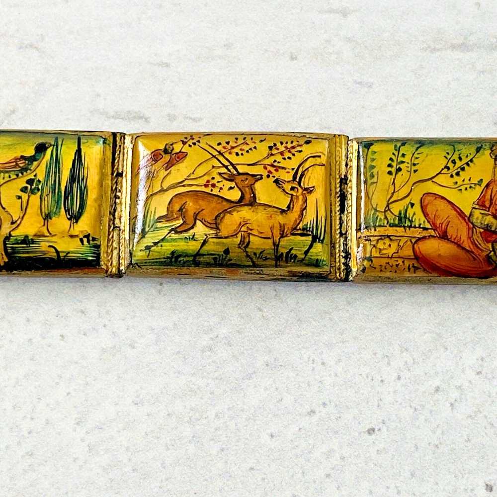 Antique Art Deco Persian Story Bracelet In Origin… - image 5