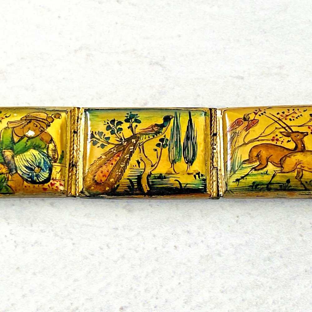 Antique Art Deco Persian Story Bracelet In Origin… - image 6