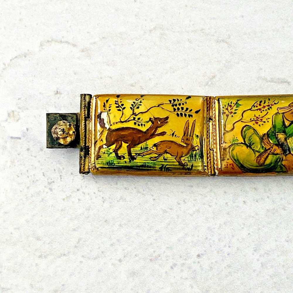 Antique Art Deco Persian Story Bracelet In Origin… - image 8