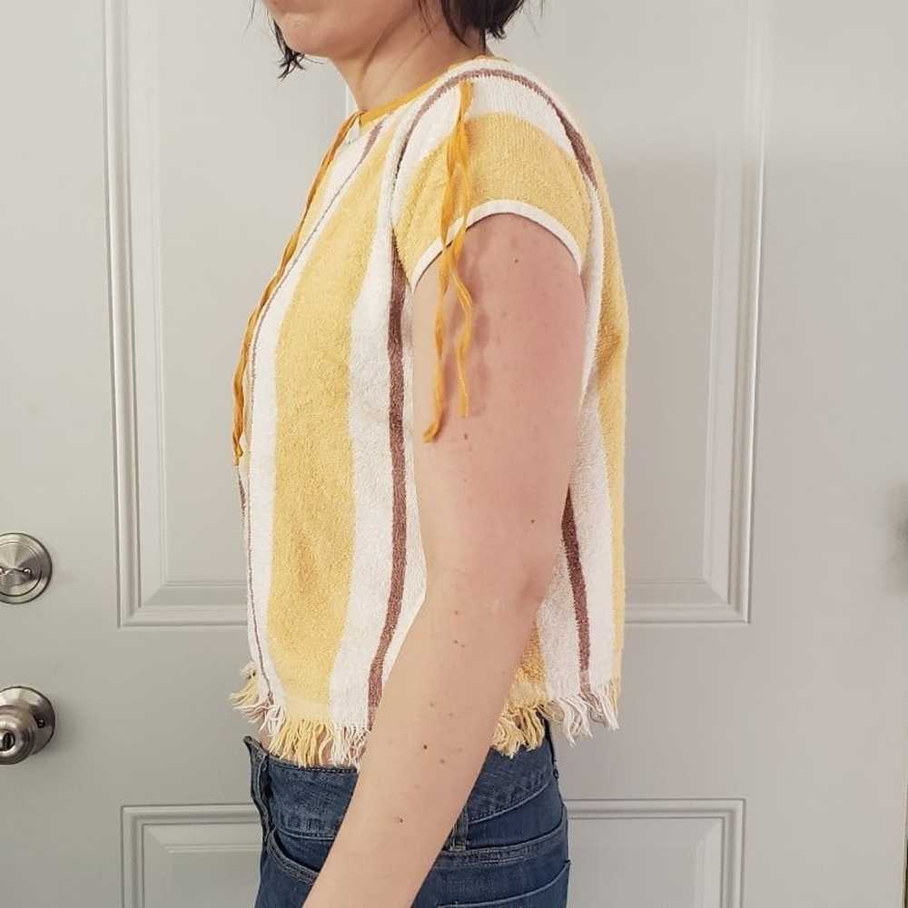 70s Yellow Terrycloth Top - image 2