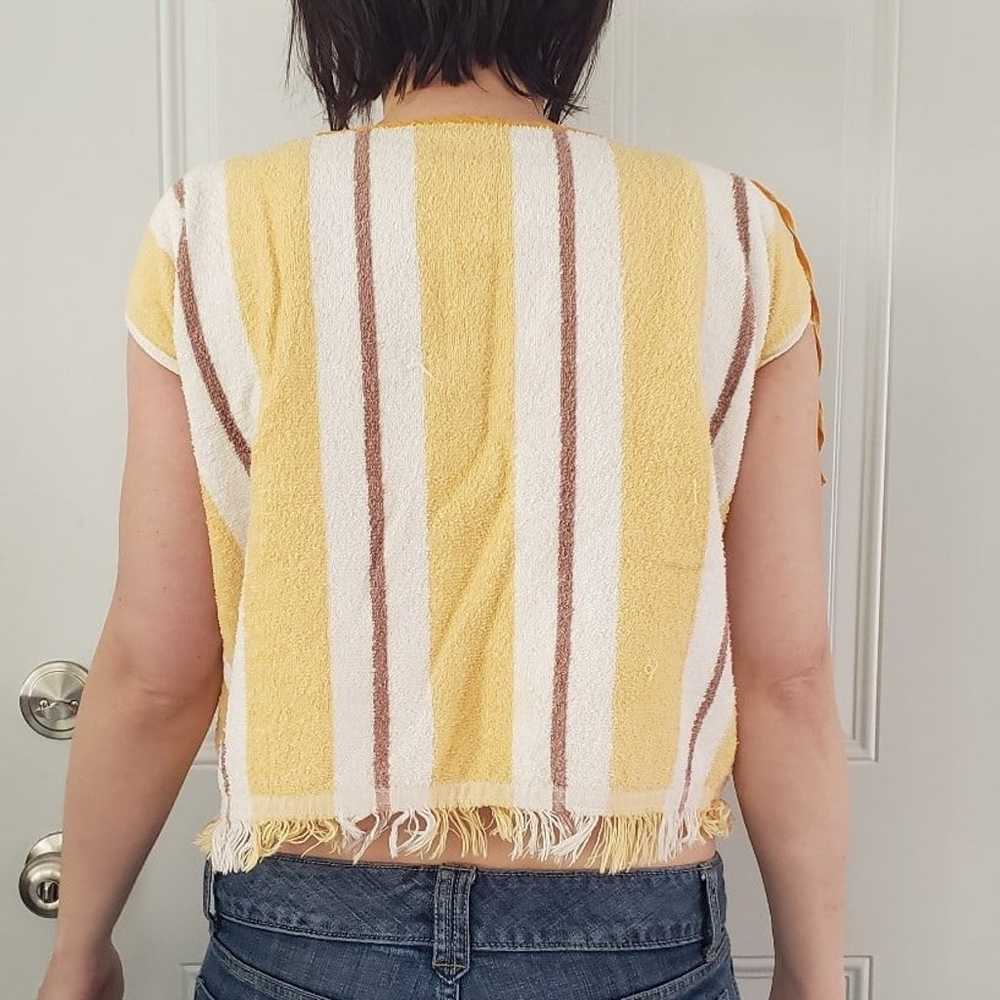 70s Yellow Terrycloth Top - image 3