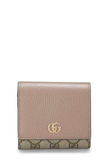 Pink GG Supreme Marmont Compact Wallet