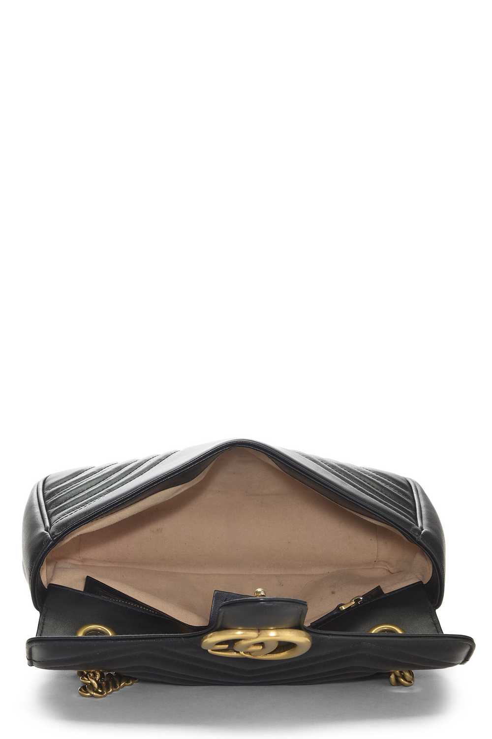 Black Leather GG Marmont Shoulder Bag Small - image 6