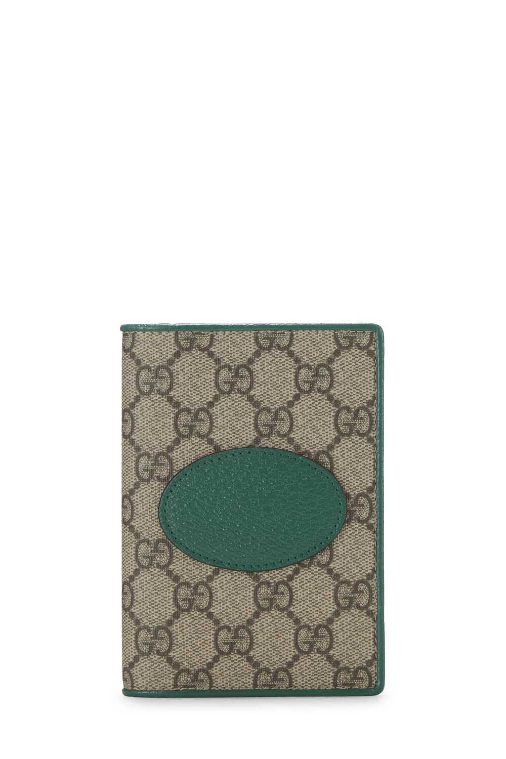 Green GG Supreme Canvas Passport Holder - image 1