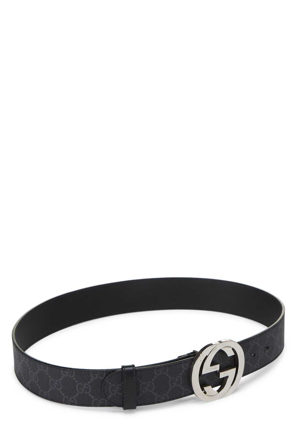 Black GG Supreme Canvas Interlocking GG Belt 90 - image 2