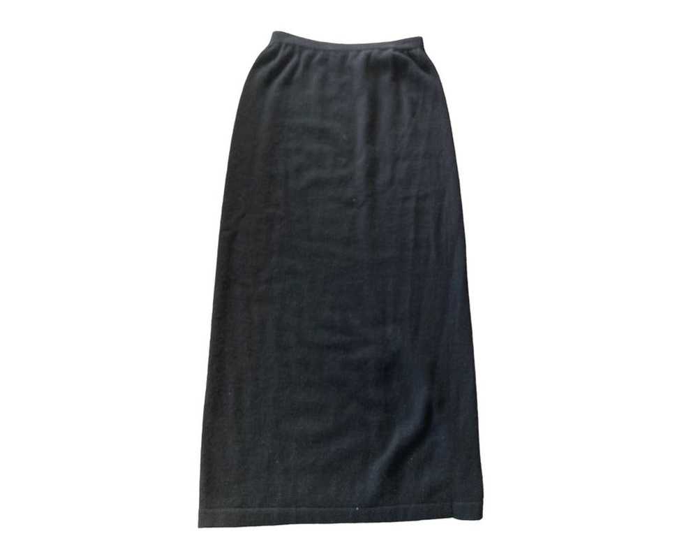 Nancy Heller Vintage Black Cashmere Maxi Skirt, S - image 1