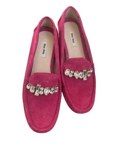 Product Details Fuschia Pink Embellished Suede Moc