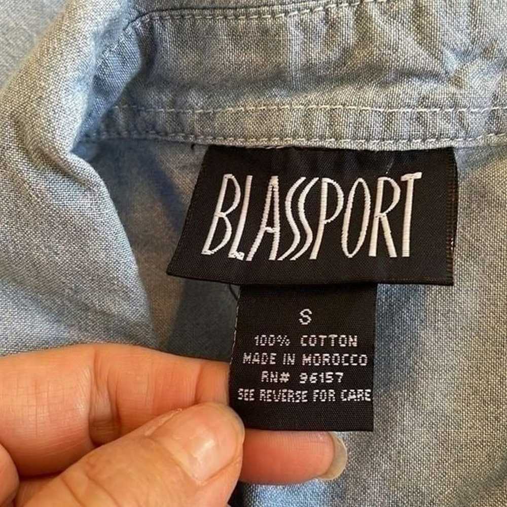 Vintage 80s/90s Blassport (Bill Blass) blue denim… - image 7