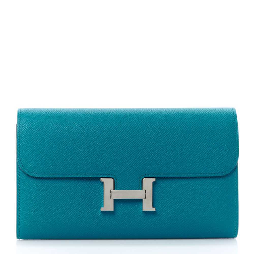 HERMES Epsom Constance Long Wallet Bleu Izmir - image 1