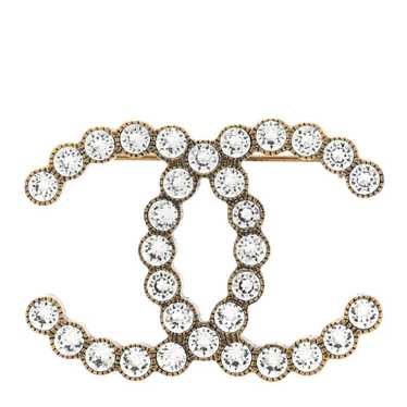 CHANEL Metal Crystal City of Lights CC Brooch Gold