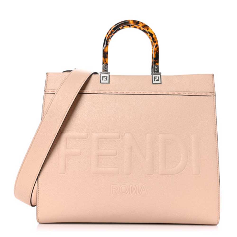 FENDI Vitello Cher Plexiglass Logo Debossed Mediu… - image 1