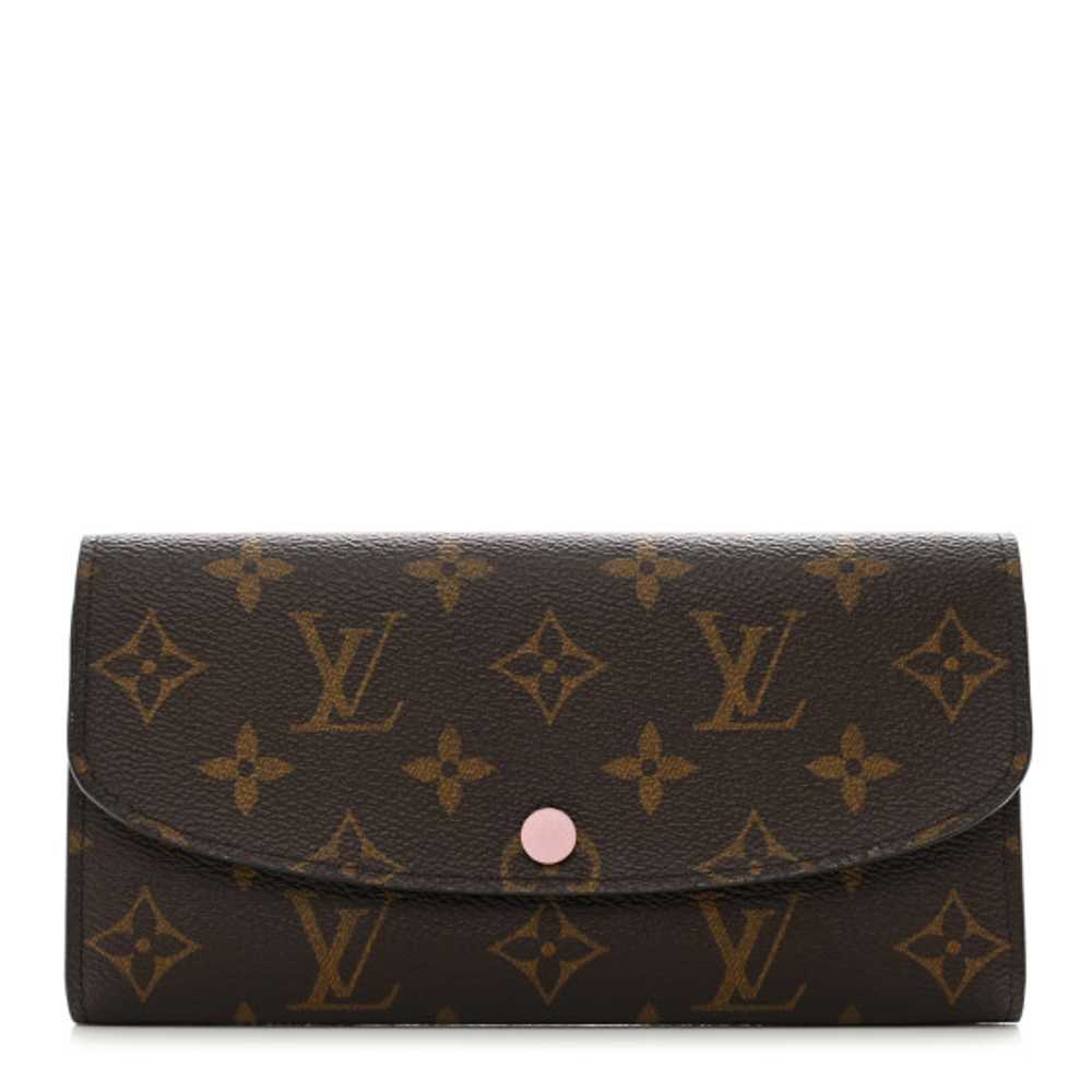 LOUIS VUITTON Monogram Emilie Wallet Rose Balleri… - image 1