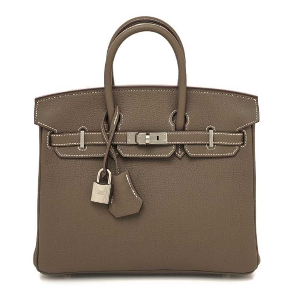 HERMES Togo Birkin 25 Etoupe - image 1