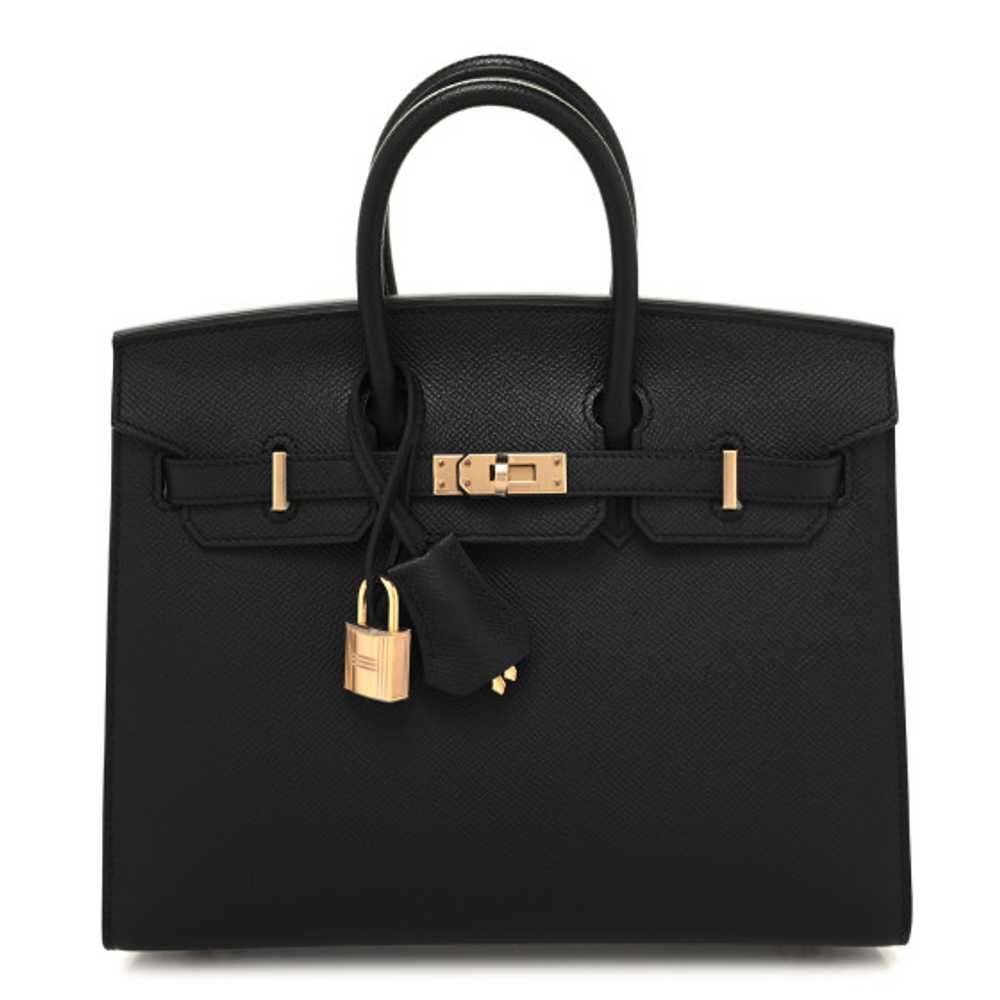 HERMES Epsom Birkin Sellier 25 Black - image 1