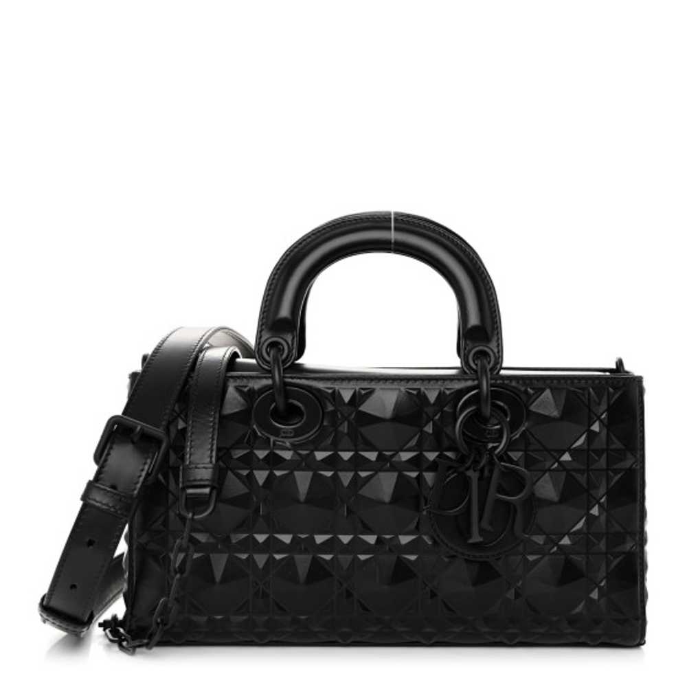 CHRISTIAN DIOR Calfskin Cannage Diamond Medium La… - image 1