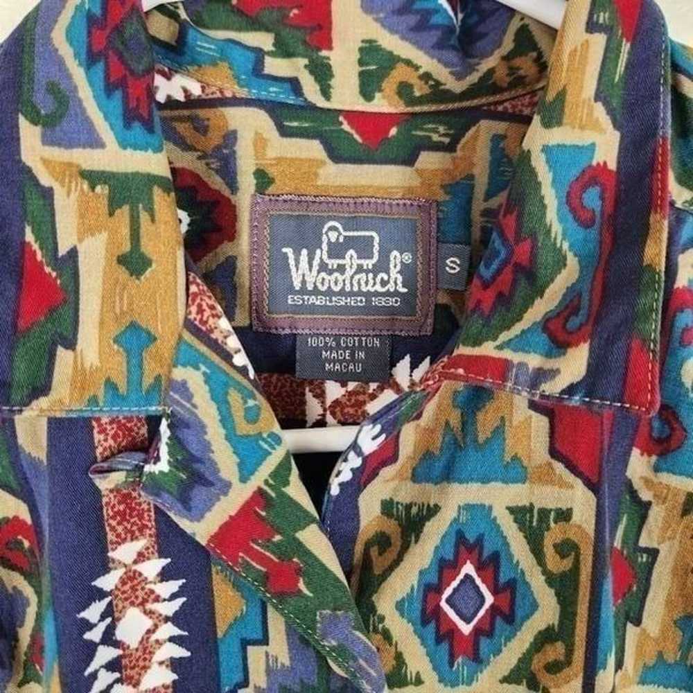 Vintage Woolrich Western Aztec Geometric Button-u… - image 2