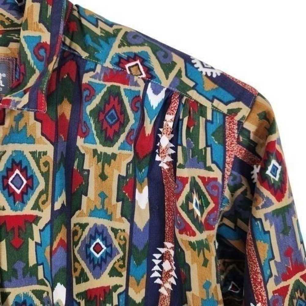 Vintage Woolrich Western Aztec Geometric Button-u… - image 5