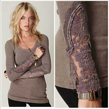 FREE PEOPLE CRAFTY LACE THERMAL CUFF