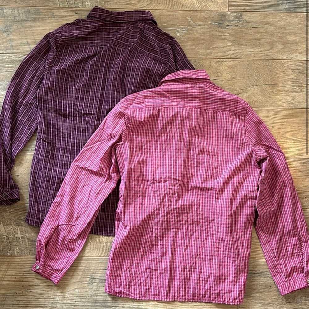 Lot of (2) Eddie Bauer Travex Long Sleeve Plaid V… - image 2