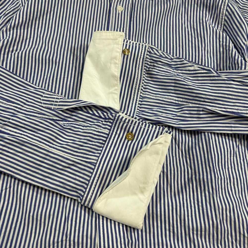 ZARA shirt, blue and white striped, long-sleeve. - image 5