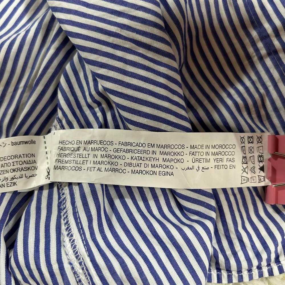 ZARA shirt, blue and white striped, long-sleeve. - image 8