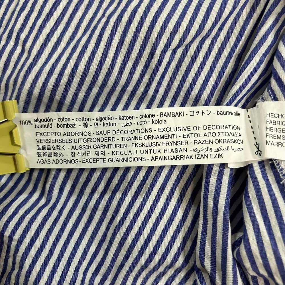 ZARA shirt, blue and white striped, long-sleeve. - image 9