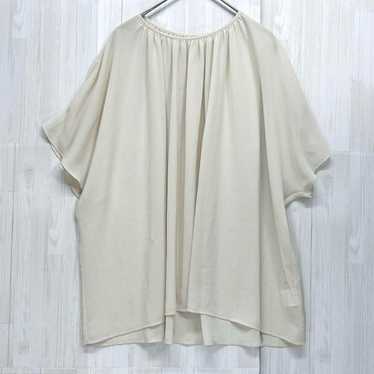 Seven8ide Concept Frill Sleeve Pleated Blouse Ivo… - image 1