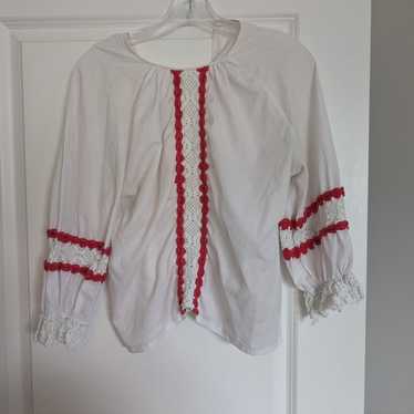 Vintage 70s crochet cutout top - image 1