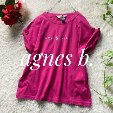 Agnes B. roll-up logo T-shirt, roll-up, pink, mad… - image 1