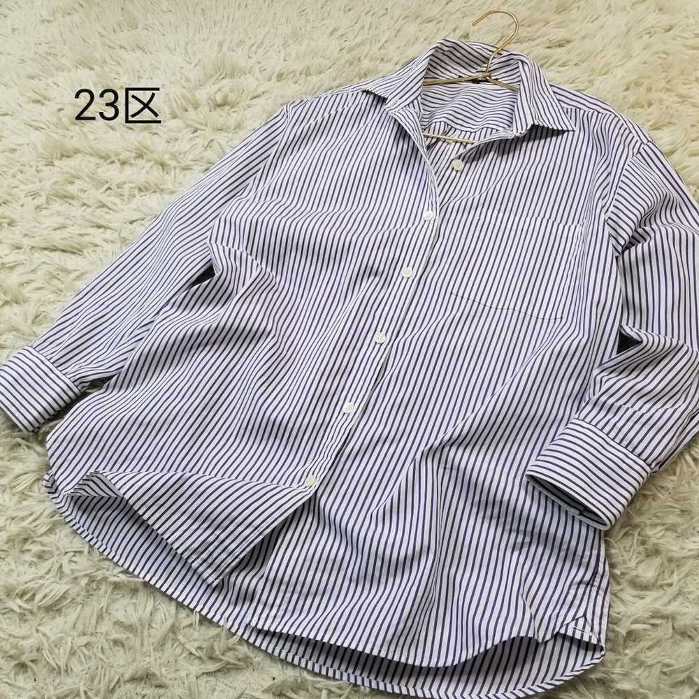 High-quality 23-ku Striped Oversized Shirt Blouse… - image 2