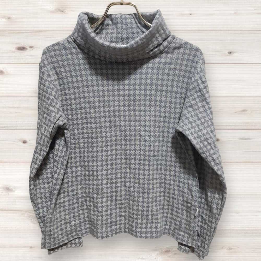 C0700【ilepaja】Blouse long sleeve (L) Checkered pa… - image 1