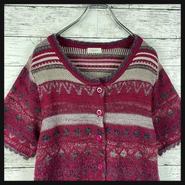 【B-1066】Vintage Sweater Old Rare Retro Popular - image 1