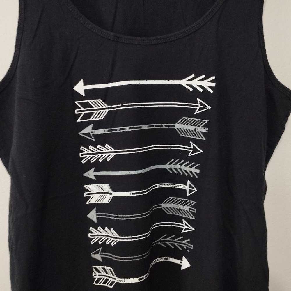 Vintage USA Port & Company Tank Top XL Arrow Black - image 3