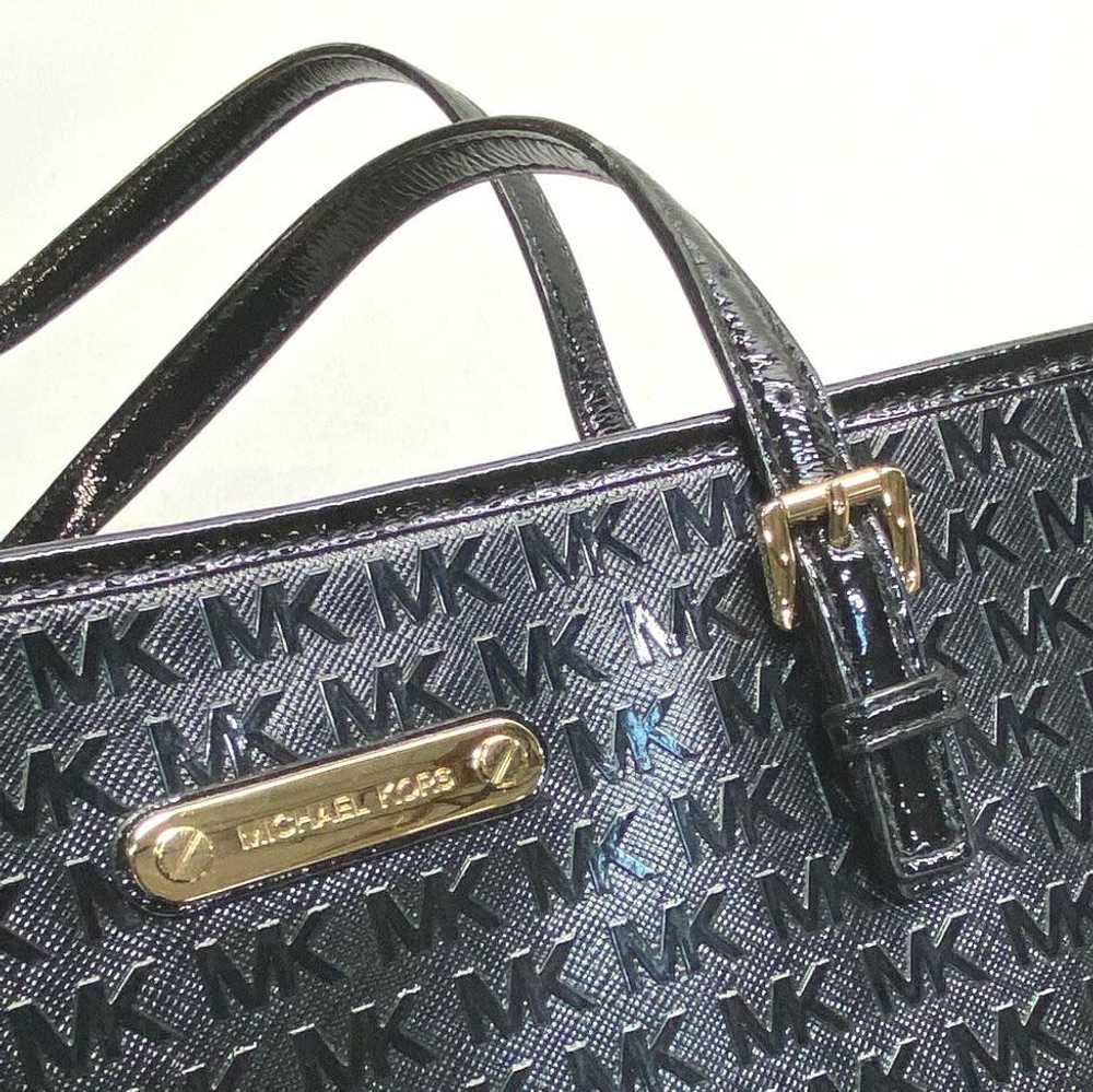 Michael Kors Monogram Logo Embossed Patent Carrya… - image 5