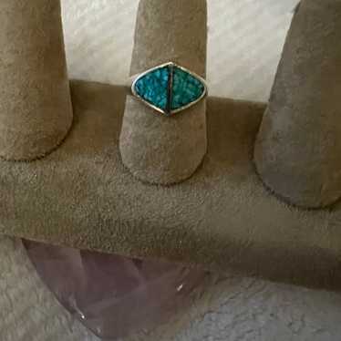 Vintage Native .925 Turquoise Sterling Silver Ring