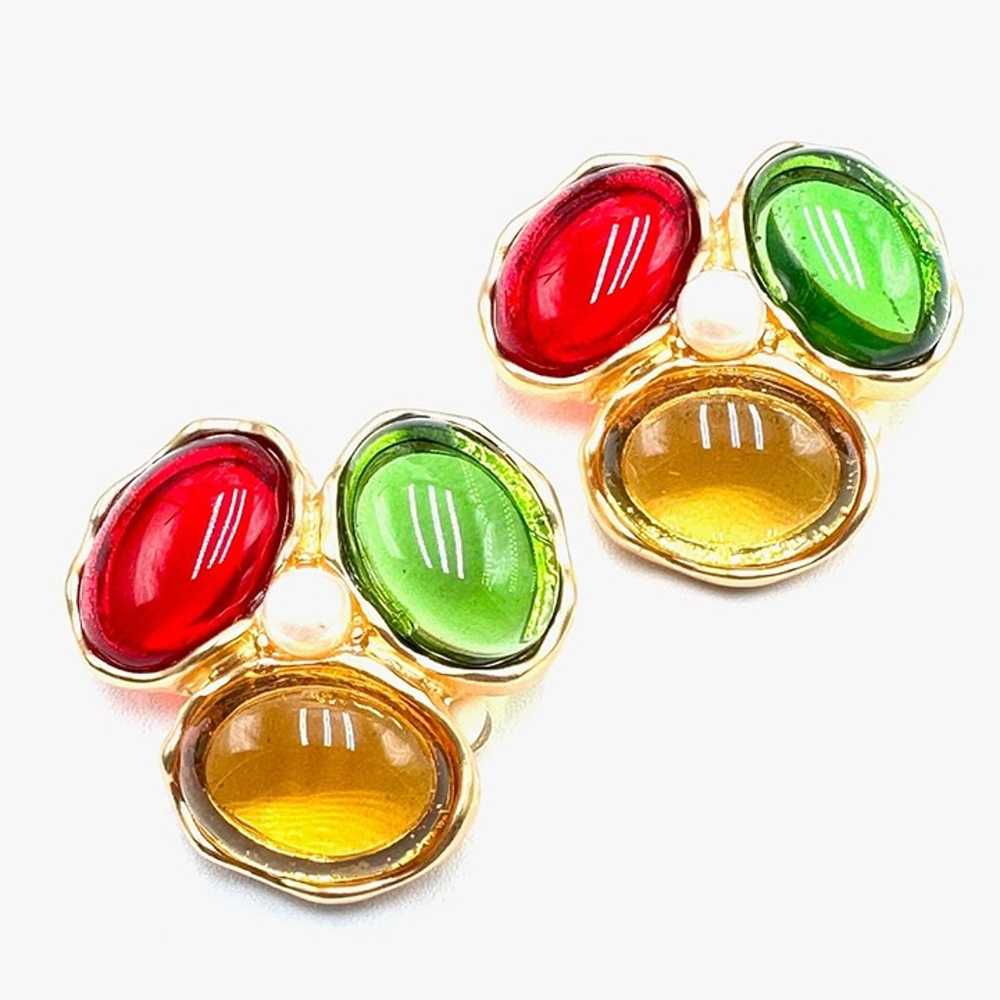 Catwalk Jon Jewel Tone Poured Glass Cabochon Matt… - image 2