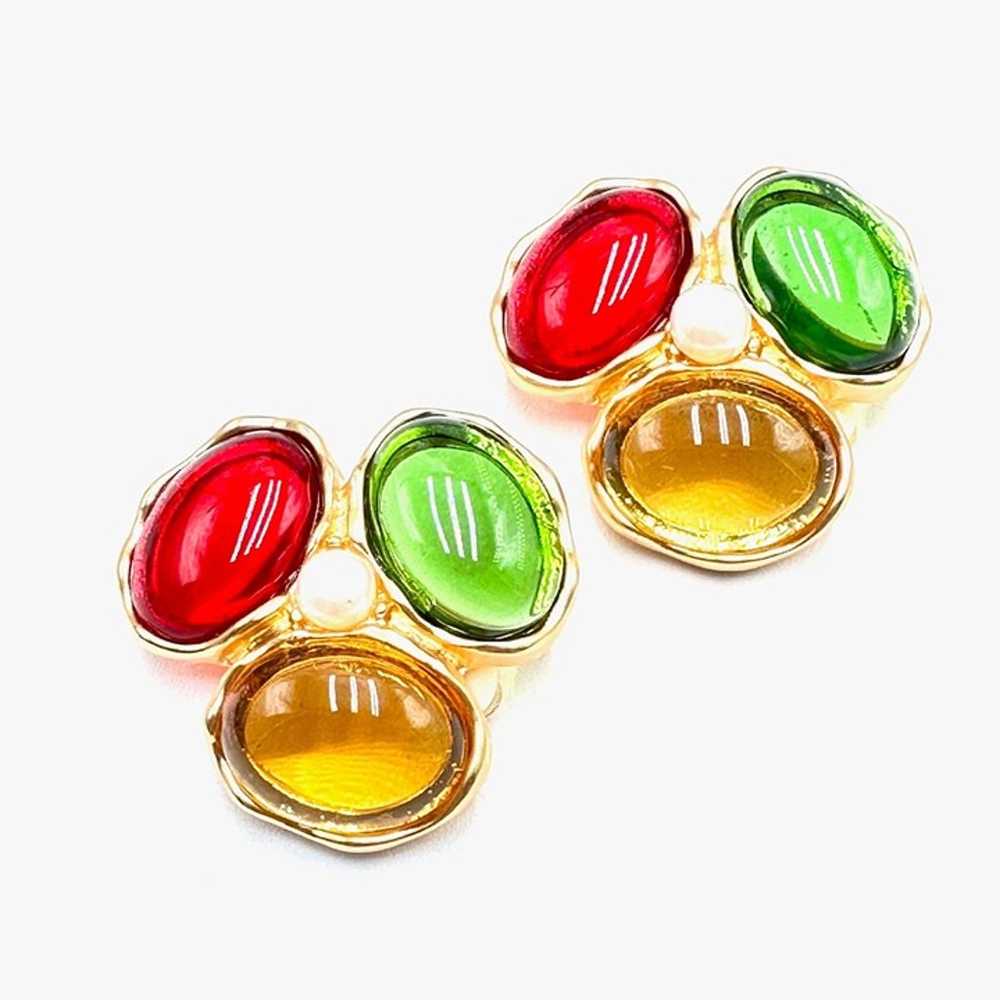 Catwalk Jon Jewel Tone Poured Glass Cabochon Matt… - image 4