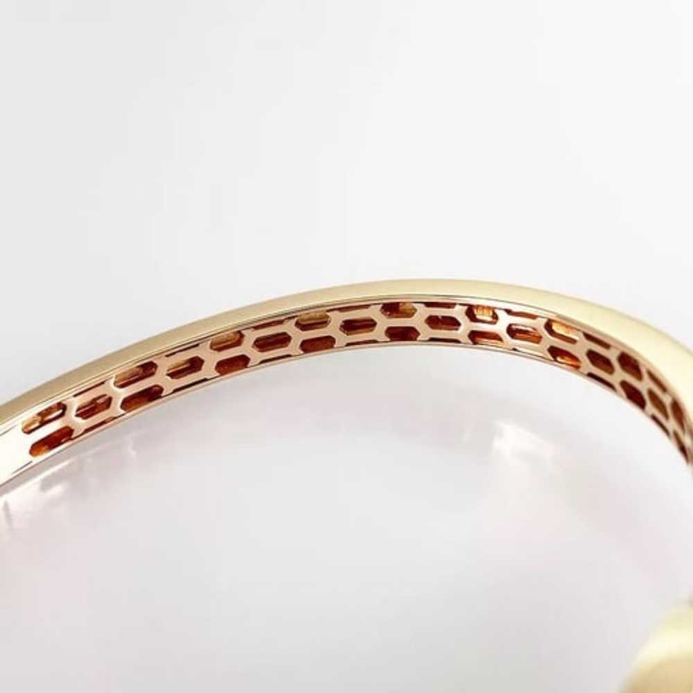 Diamond and Malachite Bangle in Rose Gold - image 3