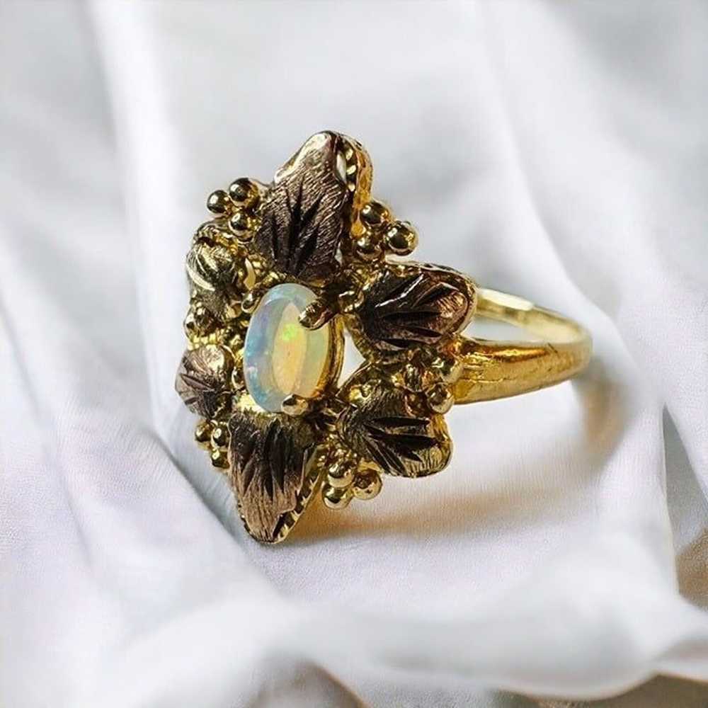 Antique 10k Gold Opal Ring Size 5.75 Victorian Er… - image 2