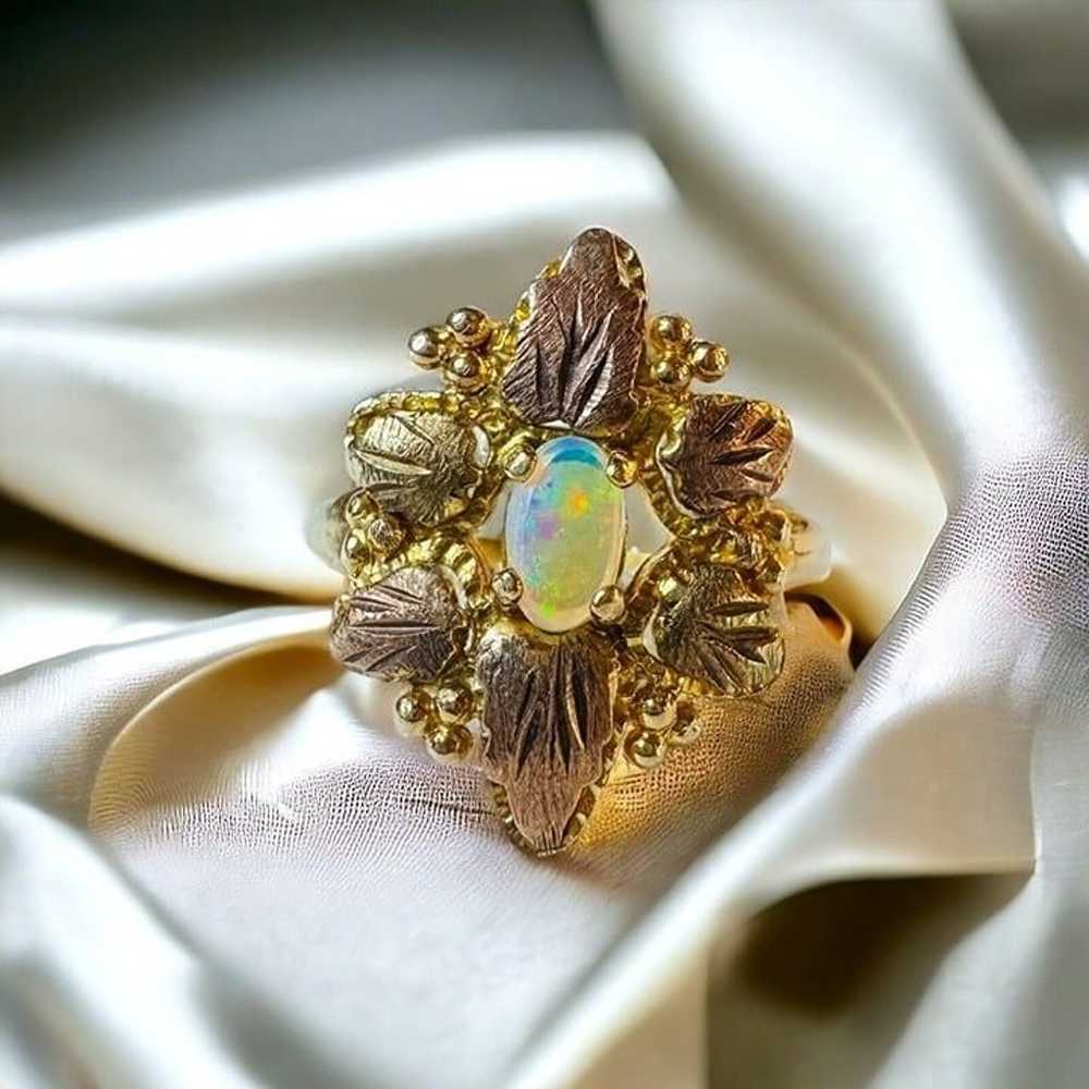 Antique 10k Gold Opal Ring Size 5.75 Victorian Er… - image 5