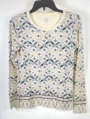 Tory Burch Womens Multicolor Floral Cotton Long S… - image 1