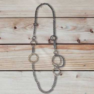 Vintage Two Tone O Necklace - image 1