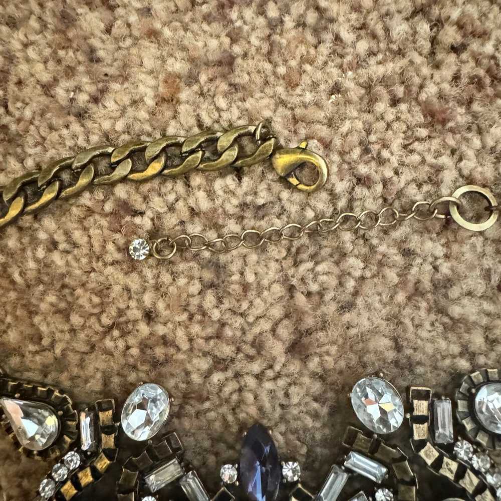 vintage ♡ cz rhinestone chunky statement bib neck… - image 5