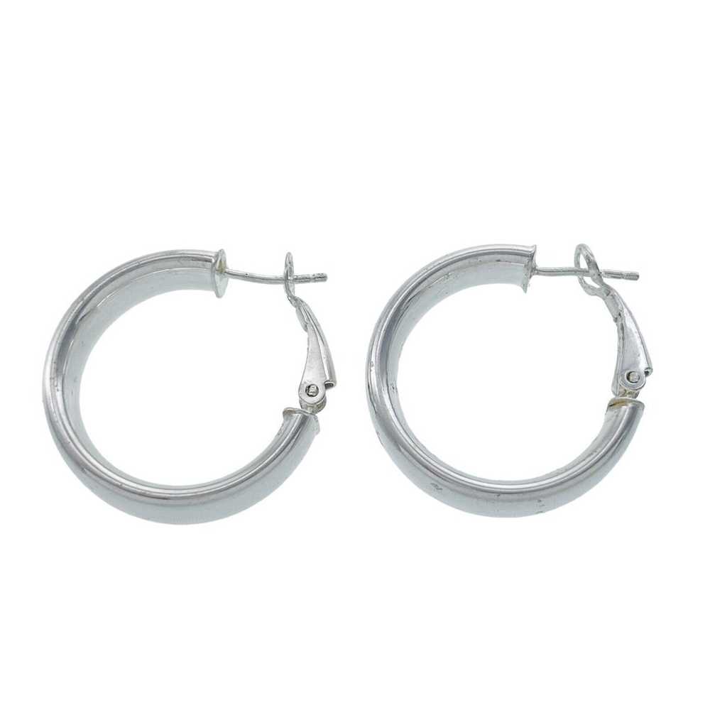 Vintage JCM Sterling Silver 925 Classic Hoop Earr… - image 1