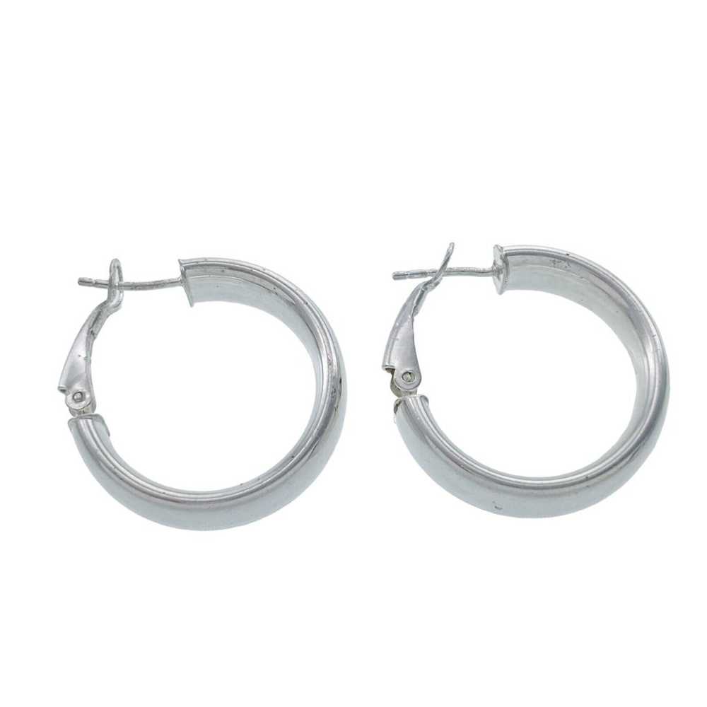 Vintage JCM Sterling Silver 925 Classic Hoop Earr… - image 2