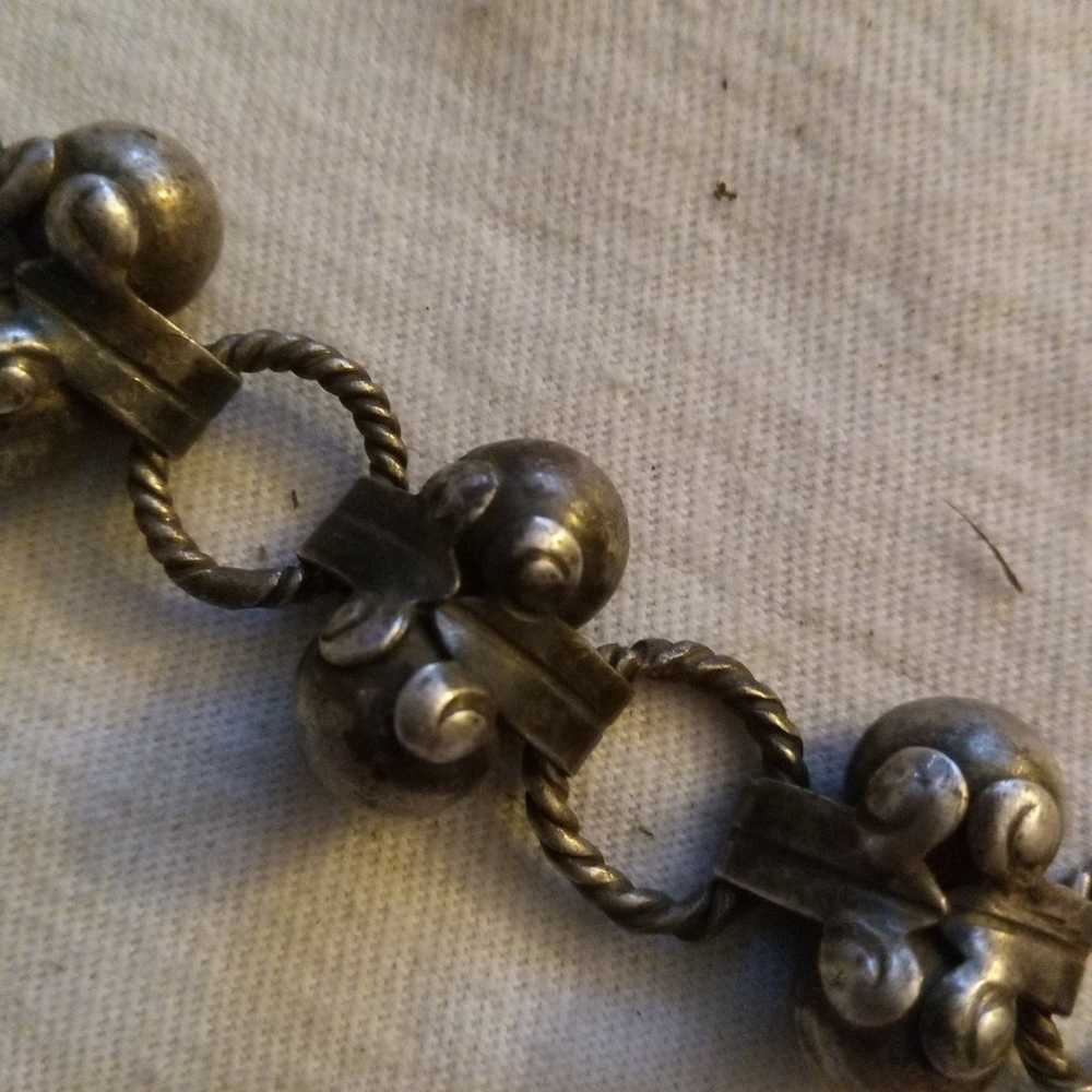 Antique Mexican Sterling silver bracelet - image 2