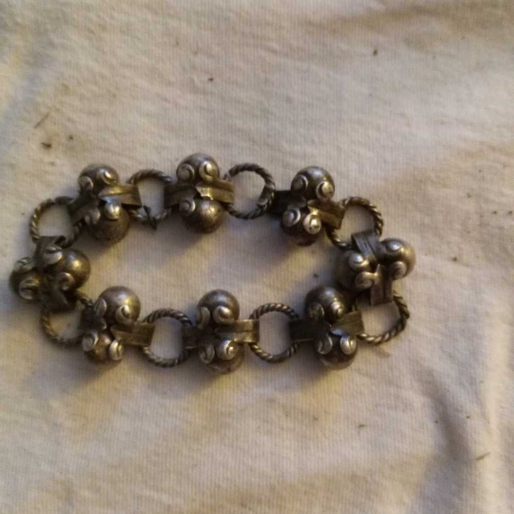 Antique Mexican Sterling silver bracelet - image 3