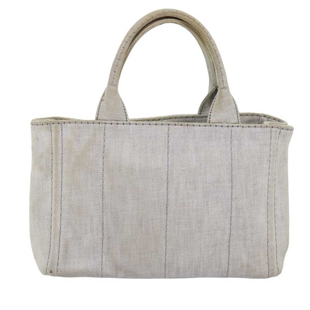 Prada PRADA Canapa PM Hand Bag Canvas 2way White … - image 2