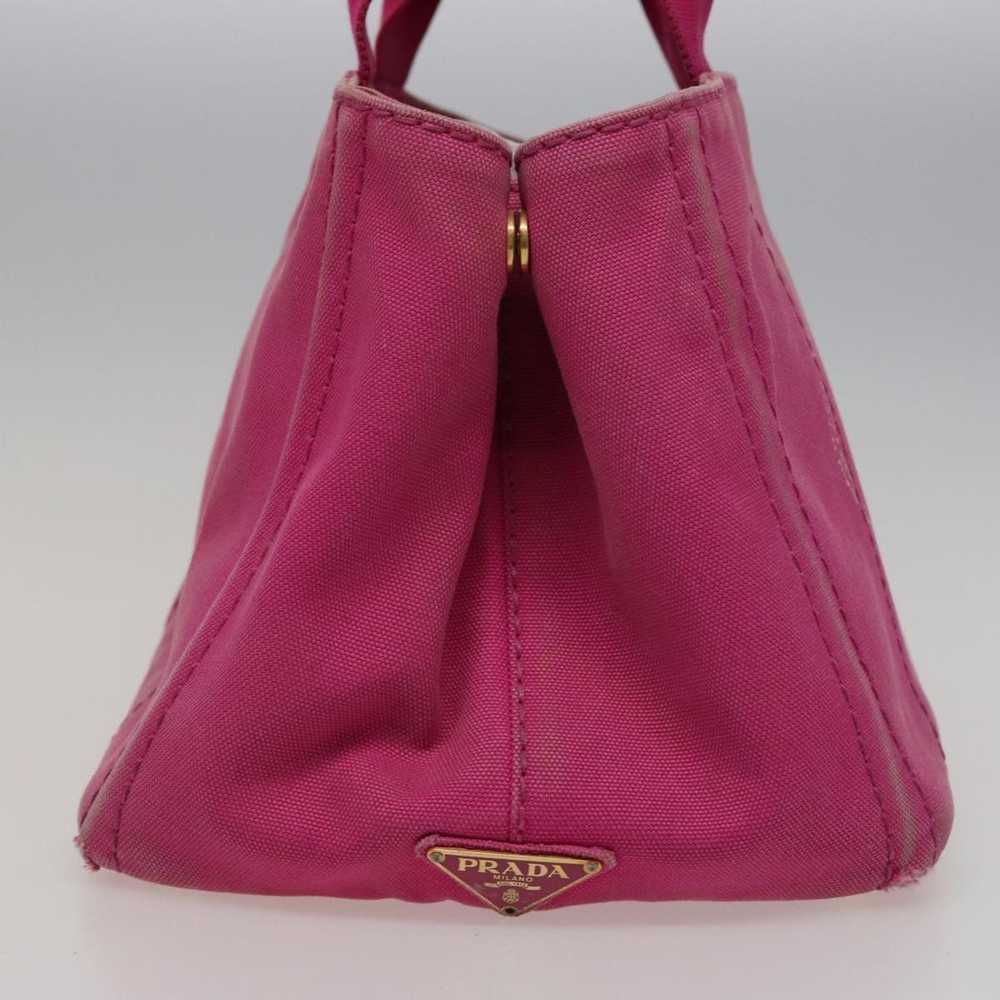 Prada PRADA Canapa MM Hand Bag Denim Pink Auth 78… - image 3